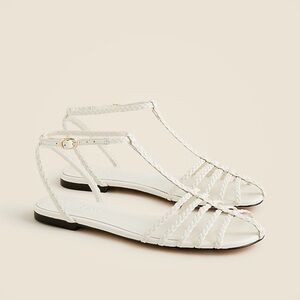 J Crew Braided cage-toe sandals in leather CK003